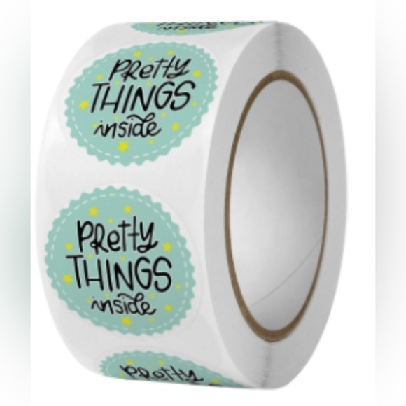 Pretty Things Inside Stickers small business 1in round | Packaging supplies - Picture 2 of 6